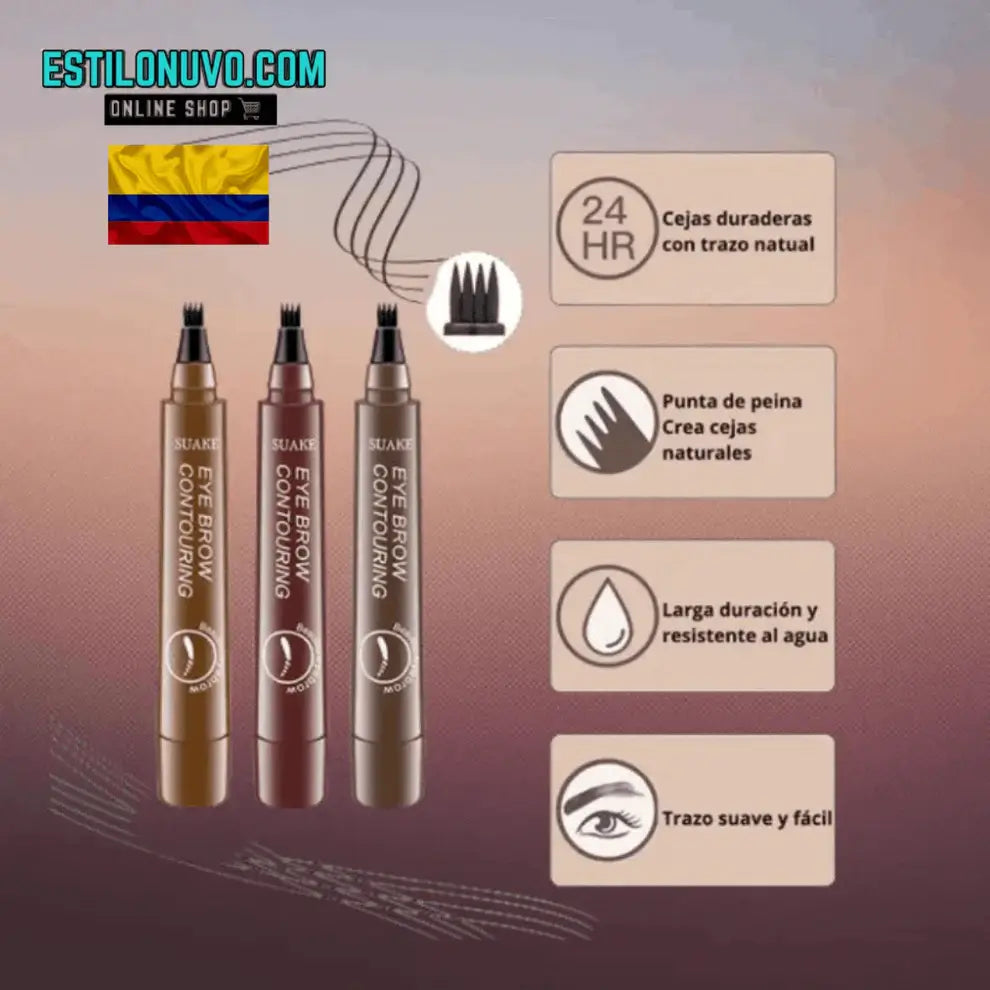 ✨ Cejas perfectas en segundos con BrowPerfect™ Pro Color Café Oscuro