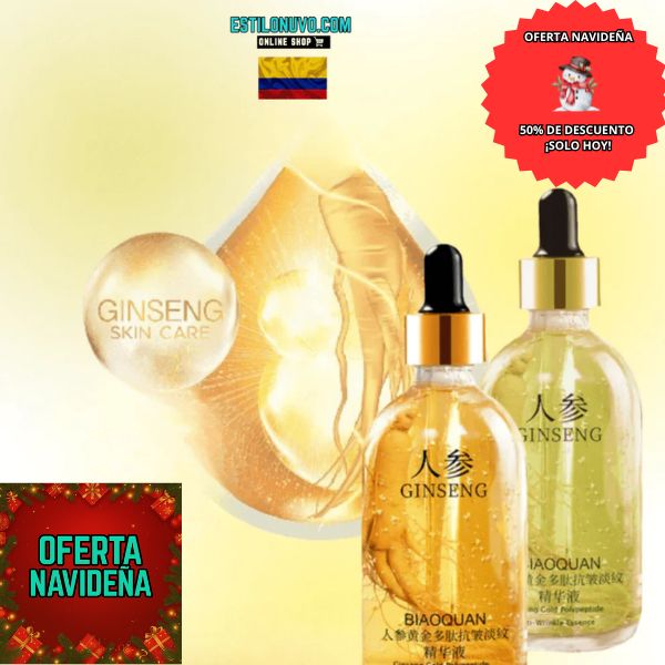 ¡Tu piel más joven desde hoy! ✨ SÉRUM+GINSENG 24K™ Día y Noche 💖