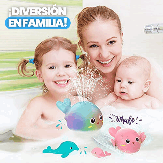 JUGUETE PARA DUCHA BALLENA ROCIADORA + ENVÍO GRATIS