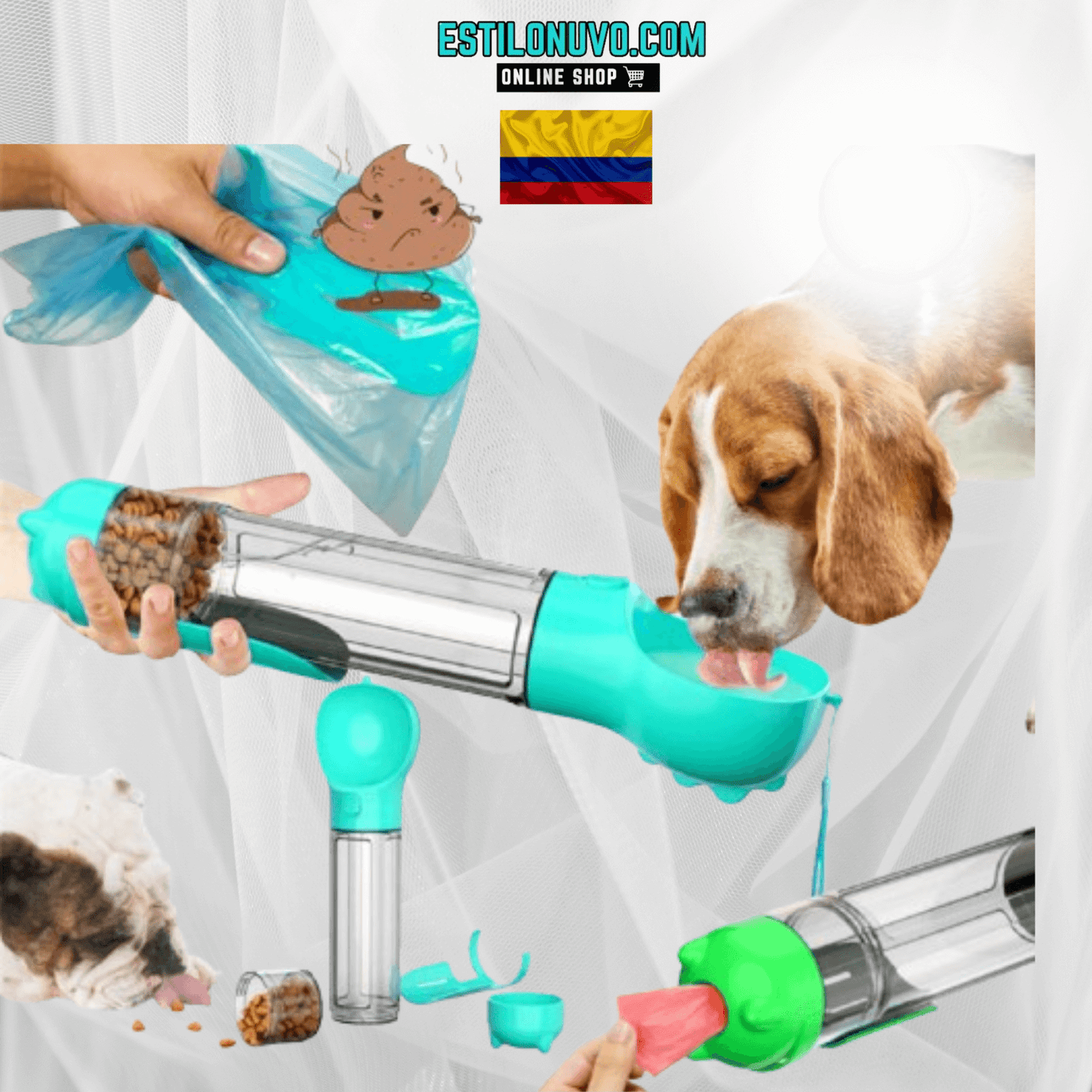 REVOLUTIONPET™ PRO Todo en 1: Botella Completa para Mascotas 🐶