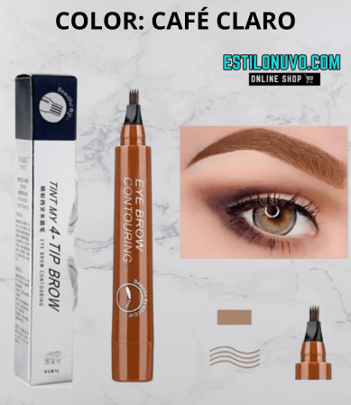 Lápiz De Cejas Líquido™ 4 Puntas   ❤️ Gran Oferta 2X1   ⏱️Sólo por hoy ⏱️ Color Café Claro