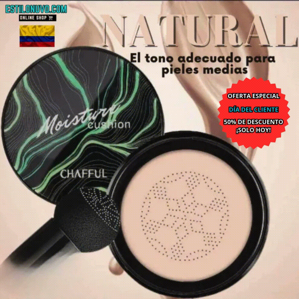 🎁 El Secreto de una Piel Perfecta y Natural ¡MOISTURE CUSHION CREAM™ + Brocha Gratis!